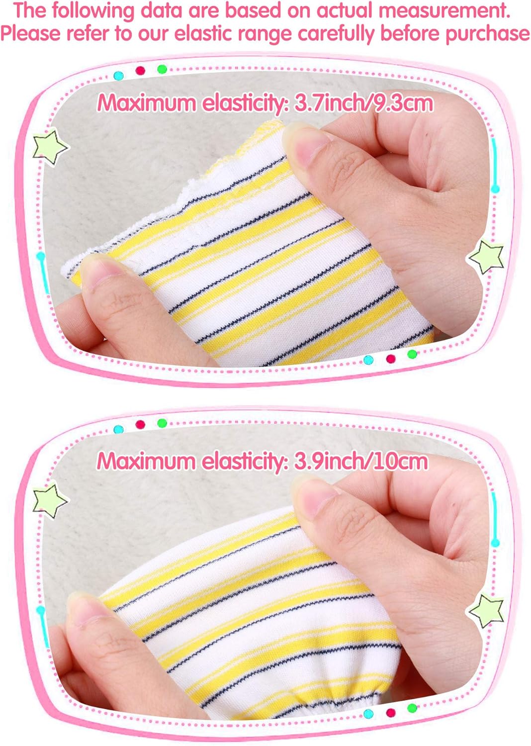 24 Pairs Newborn Baby Mittens Unisex Cute Glove No Scratch Baby Mittens Gloves for 0-6 Months Boys Girls