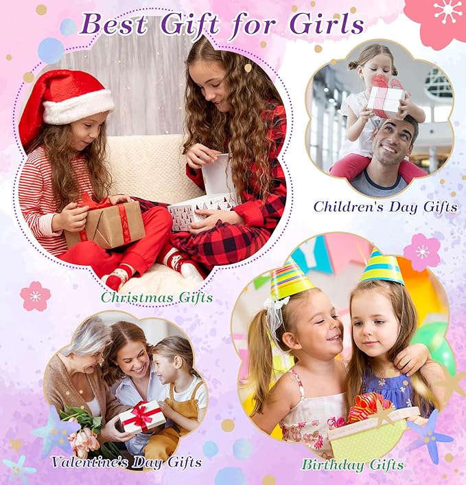 Girls Charm Bracelet Making Kit: Girl Toys Make Jewelry Supplies Set Unicorn DIY Craft Art Set Charm Bracelets Kits Creative Birthday Gifts for Girl Age 6 7 8 9 10 11 12 Year Old Kids Little Children