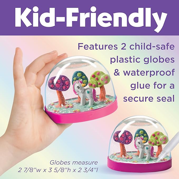 Creativity for Kids Make Your Own Water Globes: Magical Unicorns - Create 2 Snow Globe Unicorn Toys, Arts and Crafts and Girls Toys Ages 6-8+, Unicorn Gifts for Girls