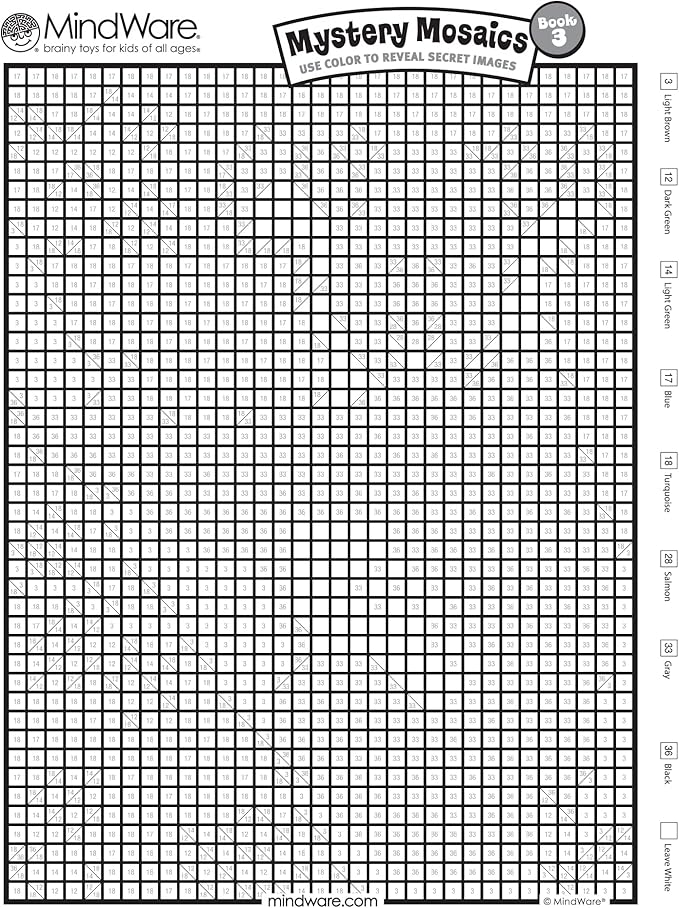 MindWare Color by Number Mystery Mosaics: (Book 3)