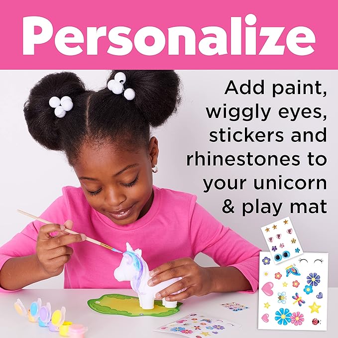 Creativity for Kids Unicorn Self-Watering Plant Pet, Unicorn Crafts for Girls and Boys, Unicorn Kids Garden Kit for Ages 6-8+, Green