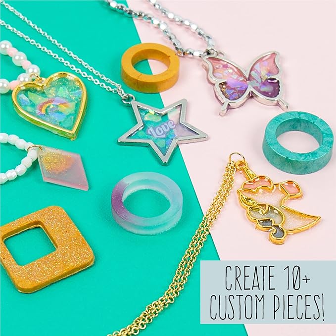 STMT D.I.Y. Resin Jewelry Studio, All-in-One Resin Jewelry Making Kit with Molds, Fun DIY Kit to Make Your Own Necklaces, Bracelets & More, Great Gift for Teen Girls 14+