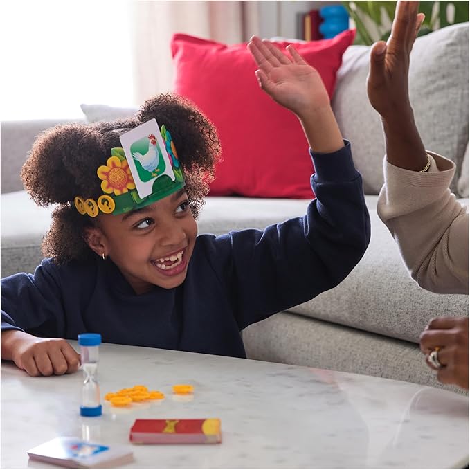 Spin Master Games, Hedbanz 2023 Edition with New Cards, Picture Guessing Board Game, for Family & Kids, 2-6 Players, for Ages 6 & Up