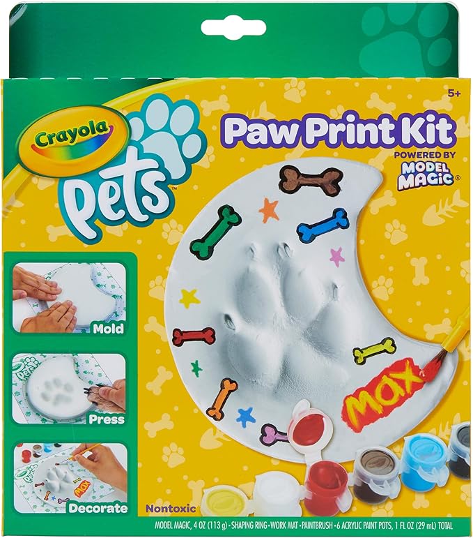 Crayola Pets Paw Print Keepsake Kit, Moon Craft Kit, Gifts for Pet Lovers