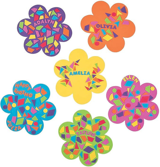 Do It Yourself Foam Mosaic Flower Kit -24 - Crafts for Kids and Fun Home Activities