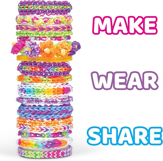 Rainbow Loom® Combo Set, Features 4000+ Colorful Rubber Bands, 2 Step-by-Step Bracelet Instructions, Organizer Case, Great Gift for Kids 7+ to Promote Fine Motor Skills