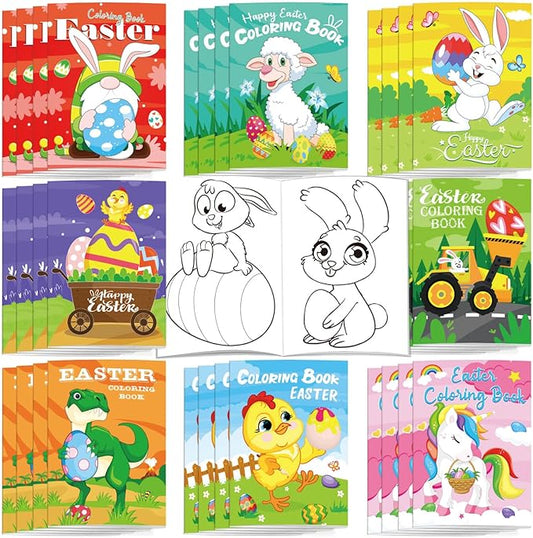 Easter Day Coloring Books For Kids Ages 2-4,4-8,Kids Indoor Activities at Home Party Favors Supplies 32 Pack