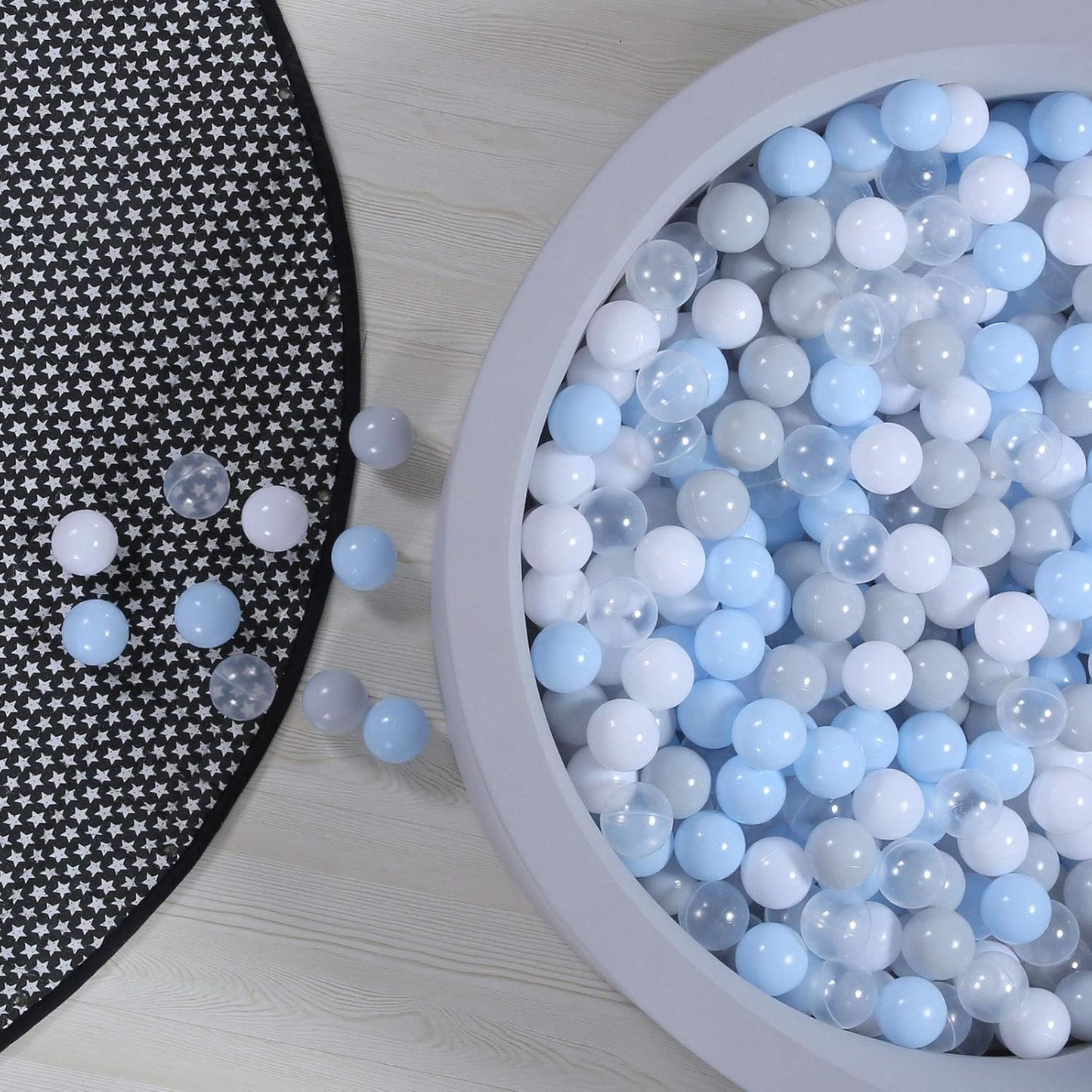 GOGOSO 100 Pieces Ball Pits Balls - 2.2 inch Pearl Pink Plasticballs for Children Toddlers Plastic Oceanball Swim Toys Bals for Kids Playhouse Pool