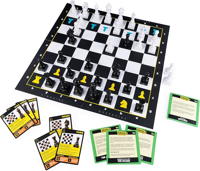 Spin Master Games, Chess Made Simple, Learn to Play Strategy Board Games for Beginners, Chess, 2 Players, for Kids Ages 8 & Up