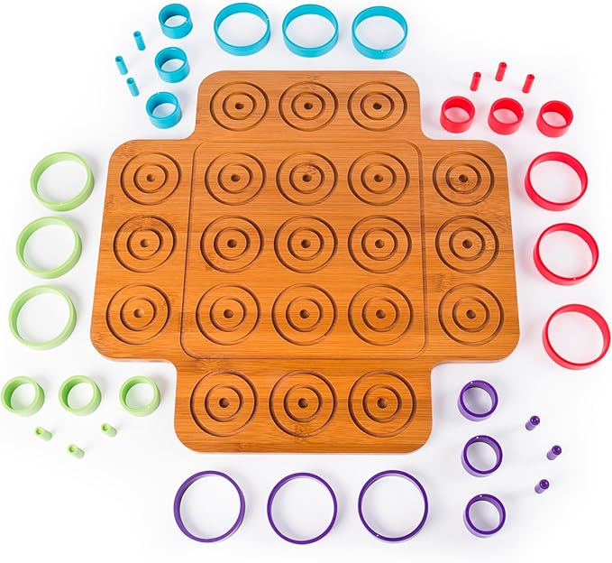 Spin Master Games, Otrio Wood Strategy Game, Fun Family Board Game, STEM Game, Interactive Puzzle Game, Family Game Night Game for Ages 8+