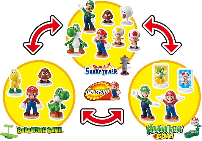 Super Mario Piranha Plant Escape! - Tabletop Action Game for Ages 4+ with 2 Collectible Super Mario Action Figures