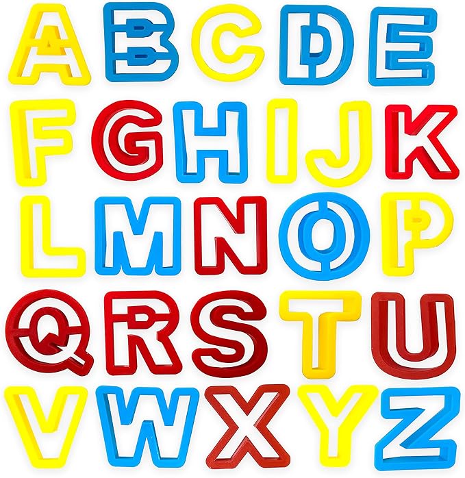 Sesame Street Learning Letters with Dough | 8 1-oz Cans of Sesame Street Dough & 26 Letter Molds | Gift for Kids | Fun & Educational