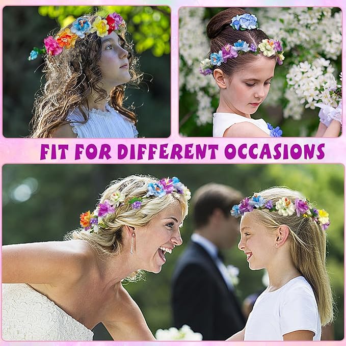 WUBOMJIO Make Your Own Flower Crown Crafting Kit(Mini Plum Blossom Theme)| 130+Piece Set for Endless Creativity | Gift for Creative Girls/Teen/Women