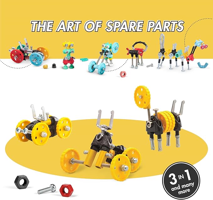 Vehicle Stem Building Toys, Educational Build Your Own Robot Toy for Kids Age 6 7 8 9+ Year Old Boys and Girls, Stem Toys Engineering Kit, Construction Toys Steam Gift - BlazeBit