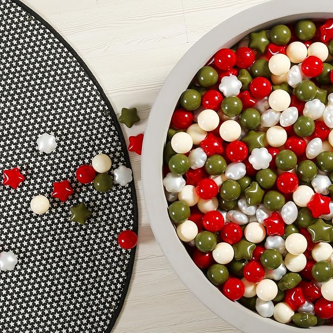 GOGOSO Ball Pits Balls for Toddlers, 100 Stars Hearts Florid Shapes Ball, Flowers Plastics Balls for Bounce House, Pastel Ball for Kids Birthday Party Xmas Friendship Bracelet Banner Decor