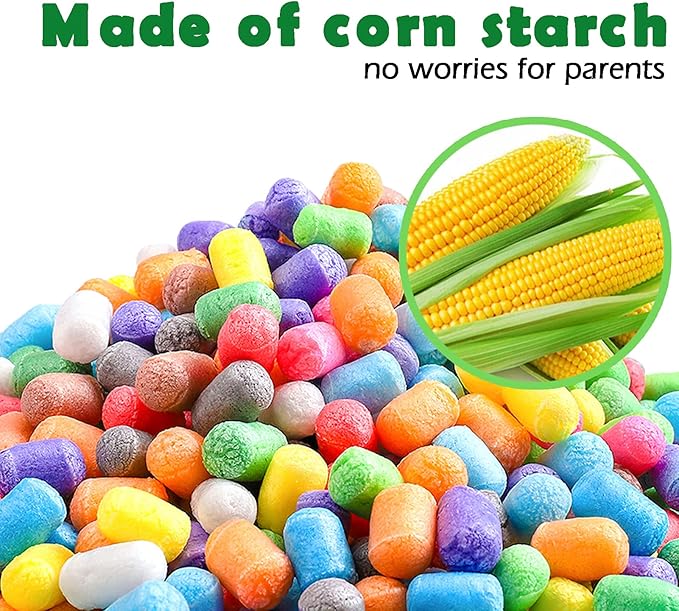 Arts and Crafts for Kids - Magic Foam Corn Craft Kit, STEM Building Model Toys, Bulk Crafts Supplies Kits, Kindergarten Preschool School Crafts Set for Toddler Ages 3 4 5 6 7 8 9 10 11 12 (500pcs)