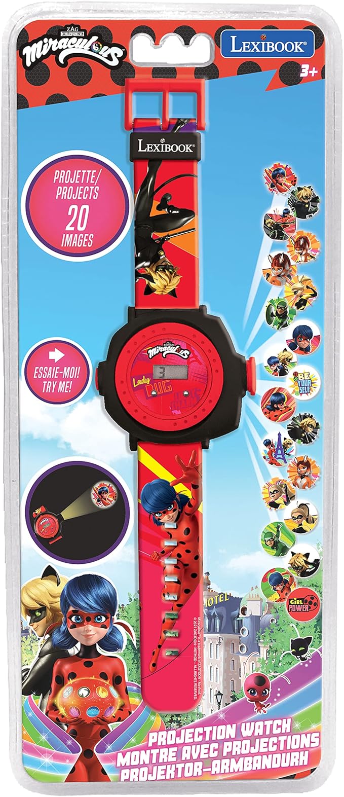Lexibook - Adjustable Projection Watch Digital Screen - 20 Images – for Children
