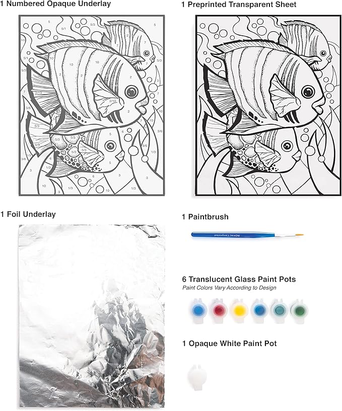 Royal & Langnickel Foil by Numbers Painting Kit, Tropical Fish