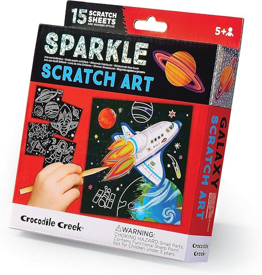 Crocodile Creek Space Sparkle Scratch Art 6 Piece Set, 1 EA