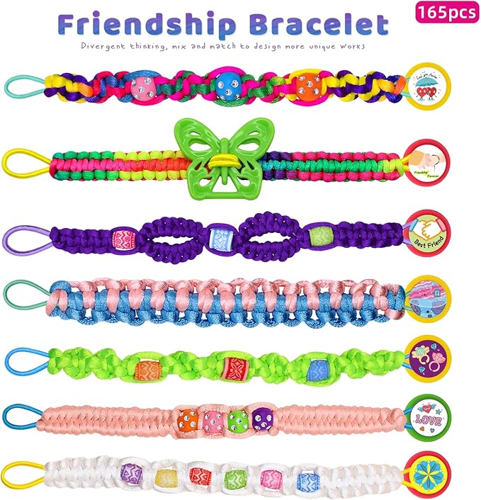 Yikusu Friendship Bracelet Making Kit for Girls, Birthday Gifts for Girls Ages 7 8 9 10 11 12 Year Old, Arts and Crafts Toys for Kids Ages 8-12，DIY Bracelet Jewelry Maker Toys Set