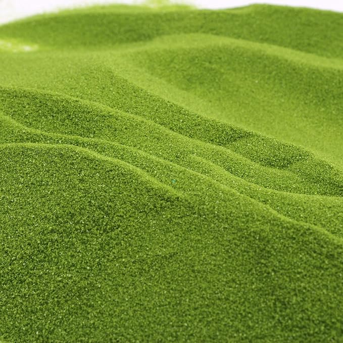 Shiny Stone Colorful Sand,Rainbow Sand,Art Sand,Colored Sand,Craft Sand,Decorative Wedding Vibrant Sand, 250g/0.55lbs/8.81oz for Kids Creativity Wedding Succulent Terrarium Vase (Grass Green)