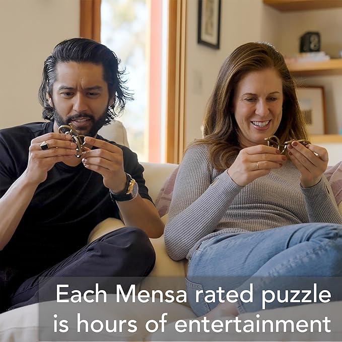 BePuzzled |Coil Hanayama Metal Brainteaser Puzzle Mensa Rated Level 3, for Ages 12 and Up