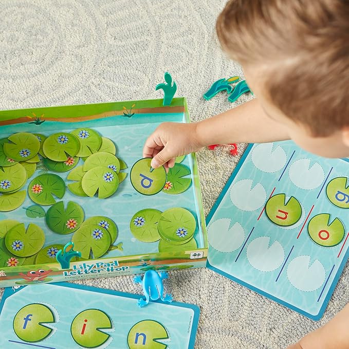 hand2mind Lily Pad Letter Hop, CVC Word Games, Sight Word Games, Fine Motor Skills Toys, Spelling Games, Word Making Games, Educational Board Games, Family Game Night, Kindergarten Learning Activities