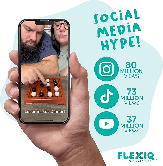 Orbito Board Game - Strategy Game for Kids and Adults, Games for Kids 7+, 2 Player Strategy Board Games and Fidgets for Kids by FlexiQ