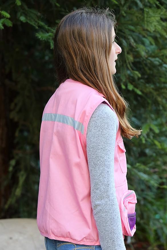 Kids Cargo Vest for Boys and Girls with Reflective Safety Straps