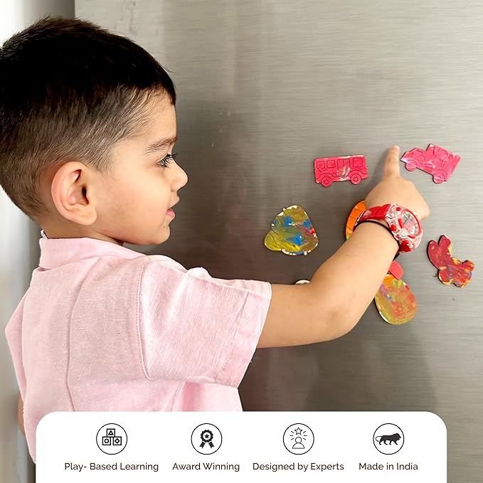 DIY Wooden Magnets Car, Truck, Boat, Plane, Wood Painting Arts and Craft Supplies for Boys Girls Ages 6 7 8 9 10 11 & 12, Easter Gifts, Birthday Party Activities Craft, Valentine's Day Gift for Kids