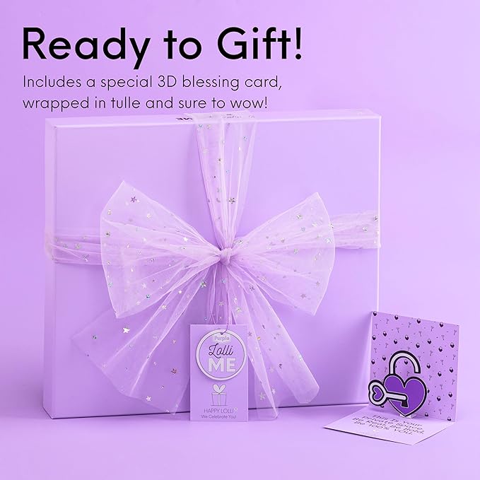 Happy LolliME Purple DIY Journal Kit for Girls – 300+ Pieces! Lockable Fuzzy Diary, Markers, Stickers & Empowering Pages – Gift Box for Tweens & Teens – Creative Journaling Set