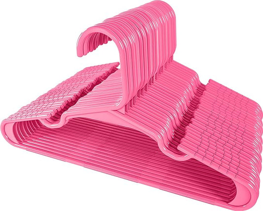 Utopia Home 40 Pack Kids Hangers - 11.5 Inch Plastic Baby Hangers for Closet - Childrens Hanger for Clothes & Infant Hanger for Closet - Ideal for Everyday Standard Use (Pink)