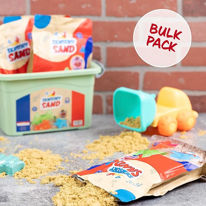 Sensory Sand Bulk 11 Pounds Natural Brown Color Play Sand in Container