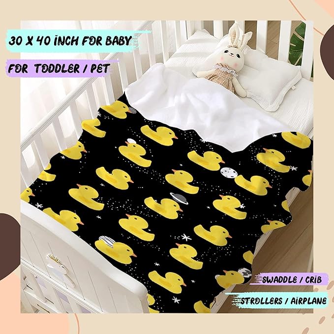 Aparajita Ruddy Duck Adult Duck Blanket Kids Funny Blanket Suitable for Bedroom Living Room Bed Sofa Crib Couch Chair Outdoor All Season Items That Yellow Duck Lovers Will Love 40"x30"for Pets