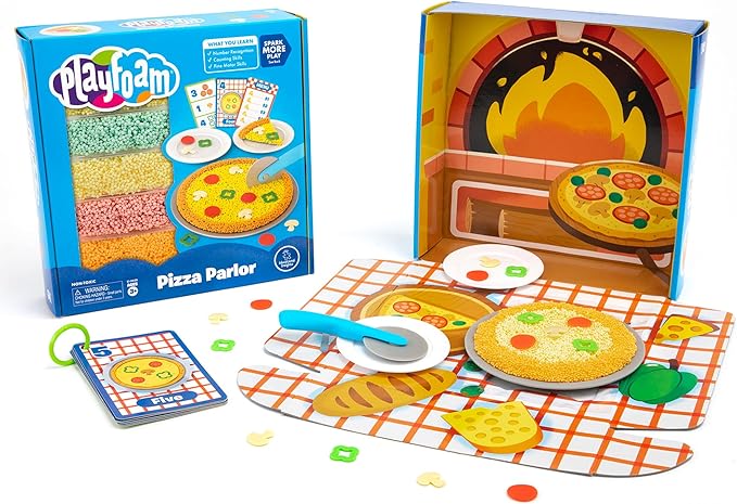 Educational Insights Playfoam Pizza Parlor, with 5 Colors of Playfoam, Non-Toxic, Sensory Toy, Gift for Boys & Girls, Ages 3+
