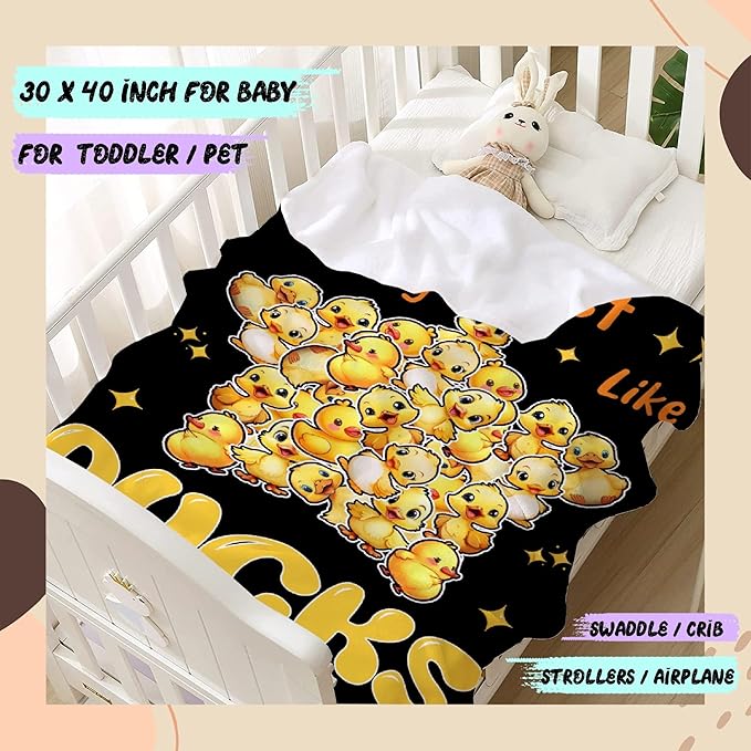 I Just Really Like Ducks Pentagram Adult duck Blanket Kids Funny Blanket Suitable for Bedroom bed sofa Crib Couch Chair outdoor All Season Items That Yellow Duck Lovers Will Love 40"x30"for Pets