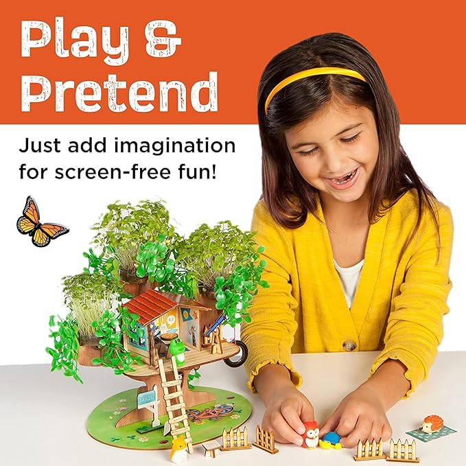 Creativity for Kids Build and Grow Tree House Craft Kit - Treehouse Playset Toy for Boys and Girls, Classic Toys for Kids