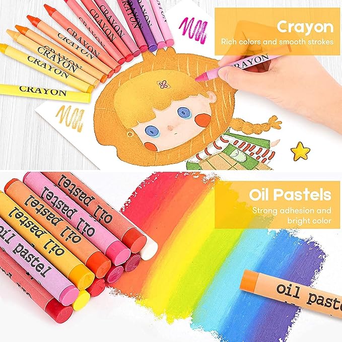 iBayam Art Kit, 251-Pack Art Supplies Drawing Kits, Arts and Crafts Gifts Box for Kids Teen Girls Boys, Art Set Case with Trifold Easel, Scratch Paper, Sketch Pad, Coloring Book, Crayons, Pencils