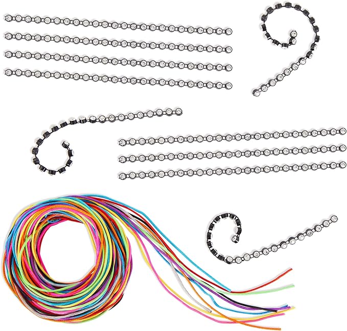 – Friendship Sparkles Creation Kit – Bracelet Making Kit – 31pc Jewelry Set with Rhinestone Chains – DIY Jewelry Kits for Kids Aged 8 Years +