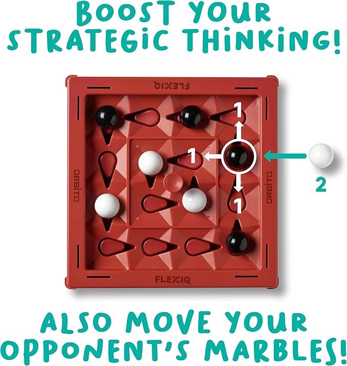 Orbito Board Game - Strategy Game for Kids and Adults, Games for Kids 7+, 2 Player Strategy Board Games and Fidgets for Kids by FlexiQ