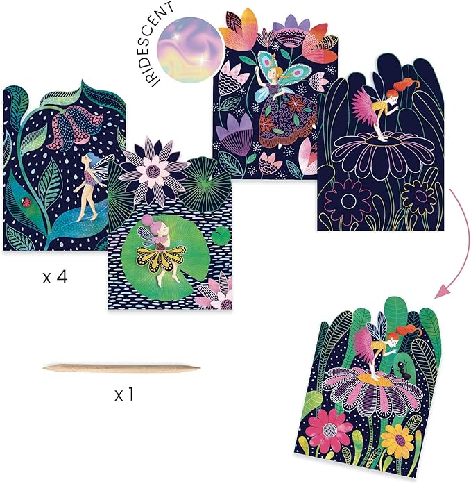 DJECO Fairy Craft Kit - Paint, Draw, Build & More for Home, School or Gifts - Fun & Creative for Family & Friends, Educational Art Craft Kit, Multi- Activitiy for Kids 6+ - Medium