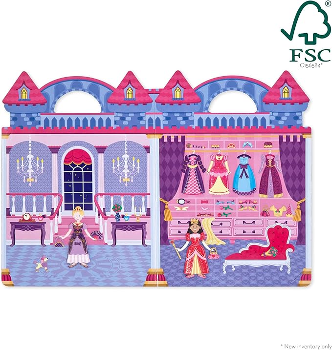 Melissa & Doug Puffy Sticker Set: Princess - 67 Reusable Stickers