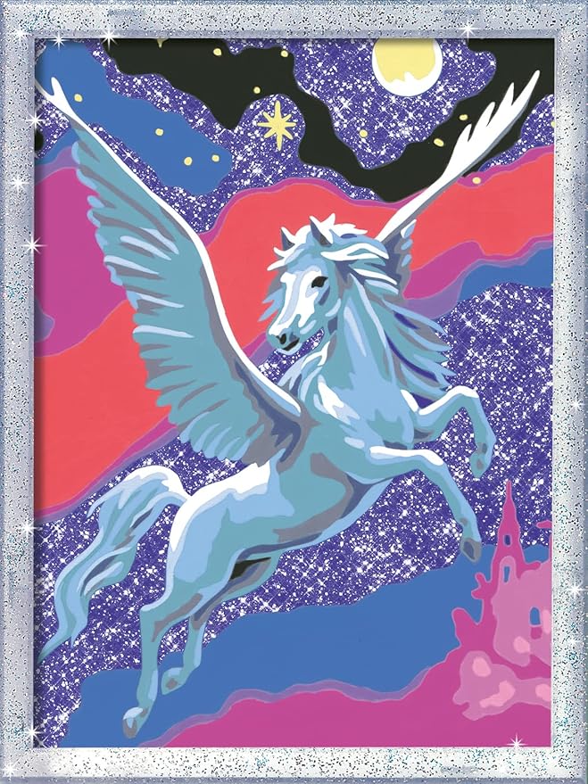 Ravensburger Powerful Pegasus Paint by Numbers Kit for Kids - 20267 - Painting Arts and Crafts for Ages 7 and Up