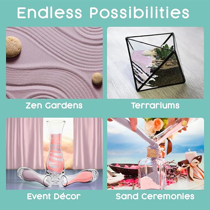 Lilac Colored Sand 1 lb, Craft Sand, Aquarium Sand, and More, Terrarium Sand, Sand Art