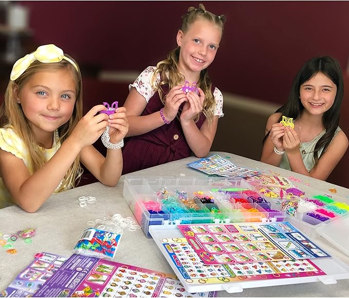 Rainbow Loom® Loomi-Pals™ MEGA Set, Features 60 Cute Assorted LP Charms, The New RL2.0, Happy Looms, Hooks, Alpha & Pony Beads, 5600 Colorful Bands All in a Carrying Case for Boys and Girls 7+
