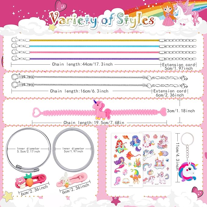 SUZUTOY Bracelet Making Kit for Girls, Unicorns Gifts for Girls, Arts and Crafts for Kids Ages 4 5 6 7 8 9 10 11, Gifts Toys for 4-12 Year Old Girl, Beads for Bracelet Making, Jewelry Making Supplie