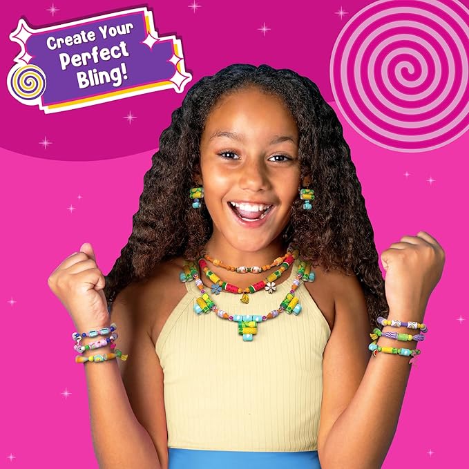 Skillmatics Craft Activity - Roll-up Beads Tropical Paradise DIY Kit, 500+ Charms & Beads, Jewelry Making Kit, Create 40+ Accessories, Gifts for Kids Ages 6, 7, 8, 9, 10, 11, 12, 13