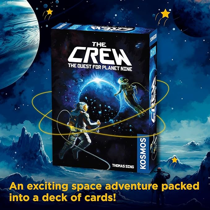 THAMES & KOSMOS The Crew - Quest for Planet Nine | Card Game | Kennerspiel des Jahres Winner | Cooperative | 3-5 Players | Ages 10+ | Trick-Taking | 50 Levels of Difficulty | Endless Replay