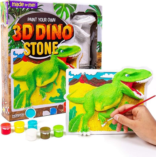 Made By Me Dino Wall Art, 3D Wall Hanging, Resin, T-Rex, Dinosaur, Acrylic Paint by Horizon Group USA