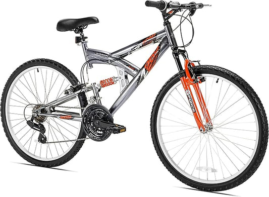 Northwoods Aluminum Full Suspension Mountain Bike, 24-Inch